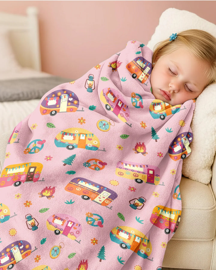 Happy Little Camper Bamboo Blanket