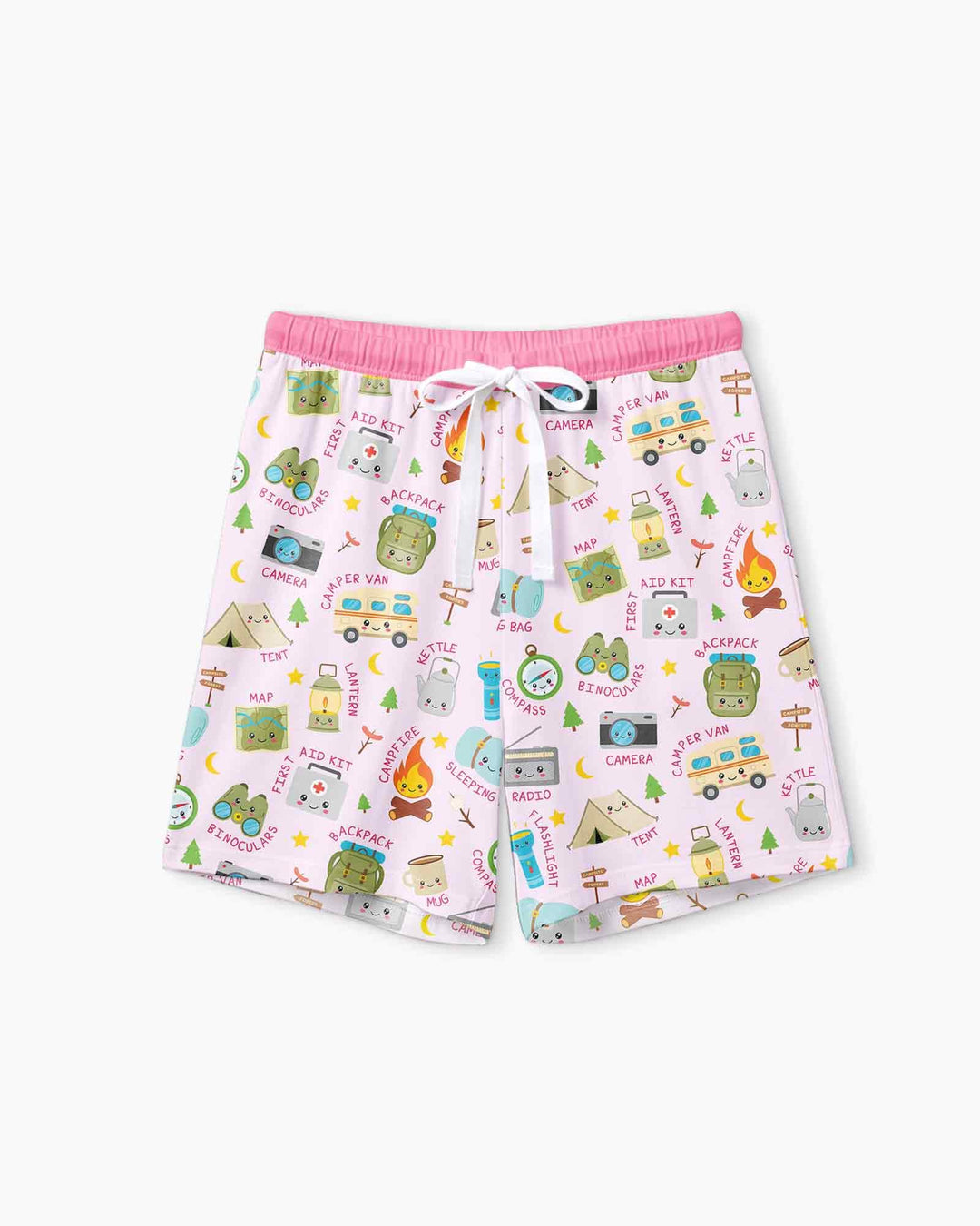 Little Camp Adventure Family Matching Bamboo Women Short Sleeve Short Pajama Set