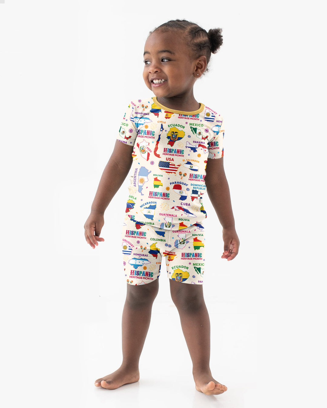 Template Bamboo Two Piece Short Sleeve Shorts Pyjamas Set