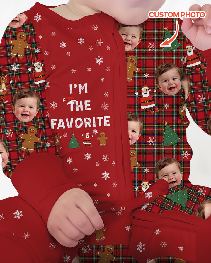 I'm The Favorite Christmas Funny Brother Sister Matching Bamboo Convertible Zippy