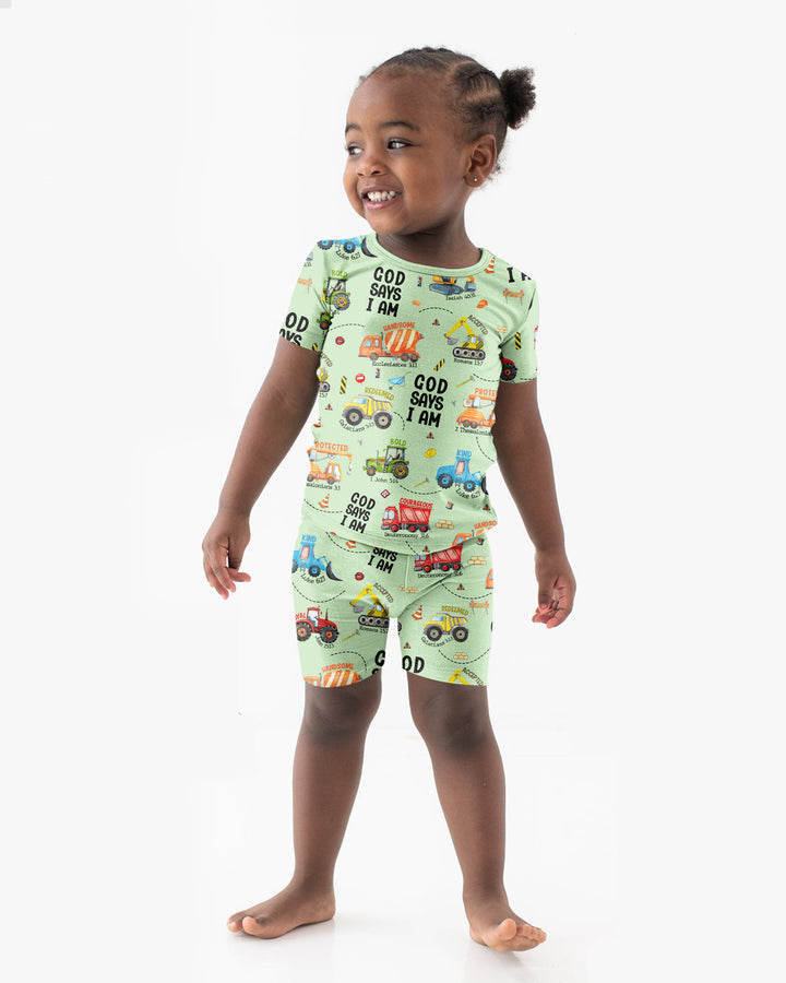 God Says I Am Boy Bamboo Two Piece Short Sleeve Shorts Pyjamas Set