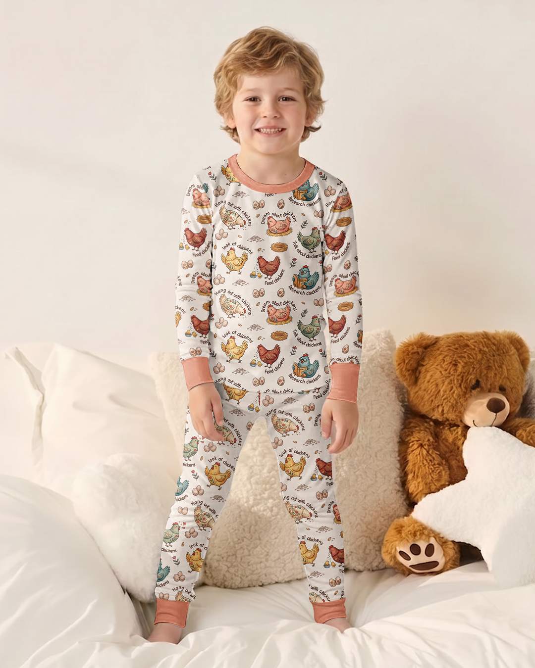 Template Bamboo Two Piece Long Sleeve Pyjamas Set
