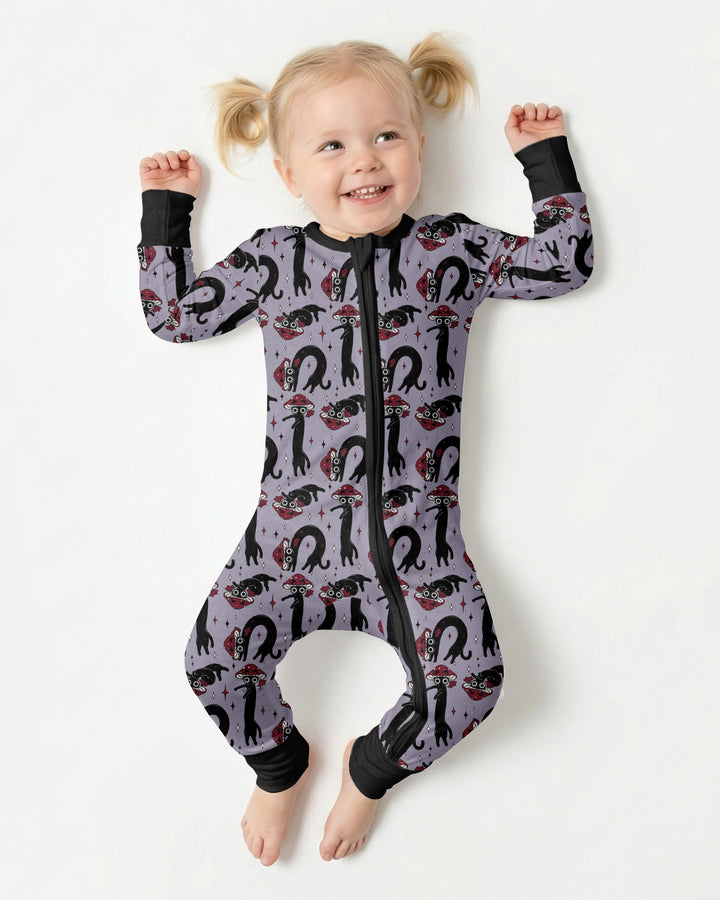 Mushroom Cat Mischief Bamboo Convertible Zippy