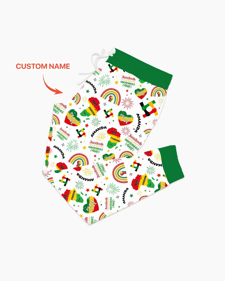 Custom Name Juneteenth Is My Independence Day Bamboo Women Pajama Set