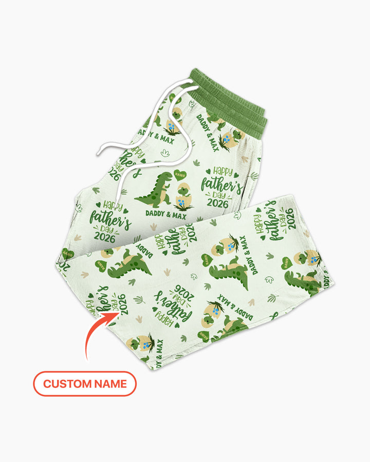 Custom Name Fathers Day 2026 Bamboo Men's Pajama Set