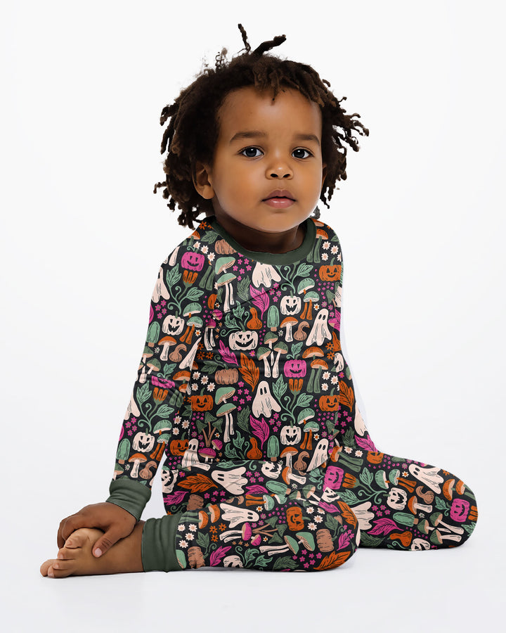 Dark Pumpkin Zona Bamboo Two Piece Long Sleeve Pajama Set