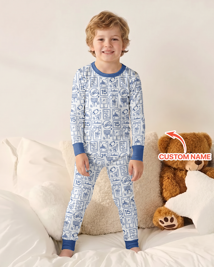 Custom Name Friday Night Lights Two Piece Long Sleeve Pajama Set