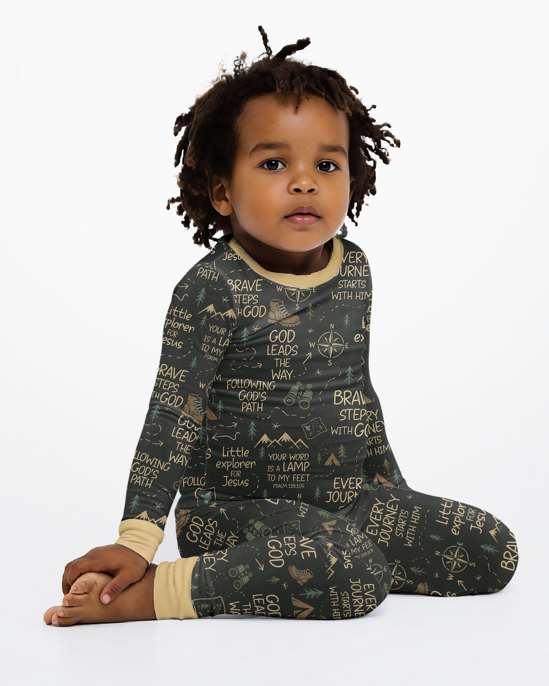 Template Bamboo Two Piece Long Sleeve Pyjamas Set