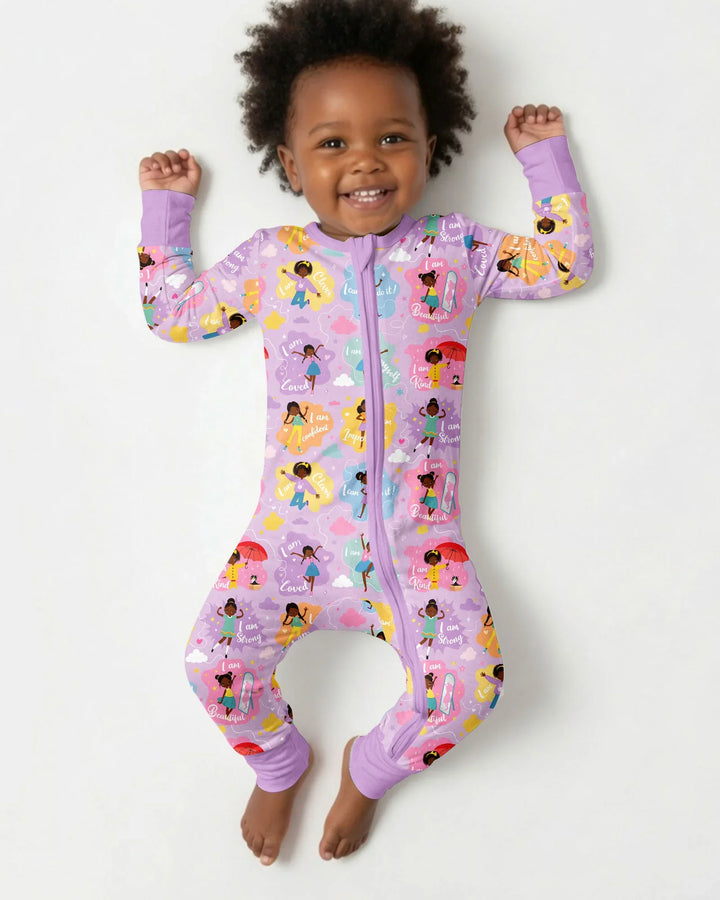 African American Girl I Am Loved Bamboo Convertible Zippy