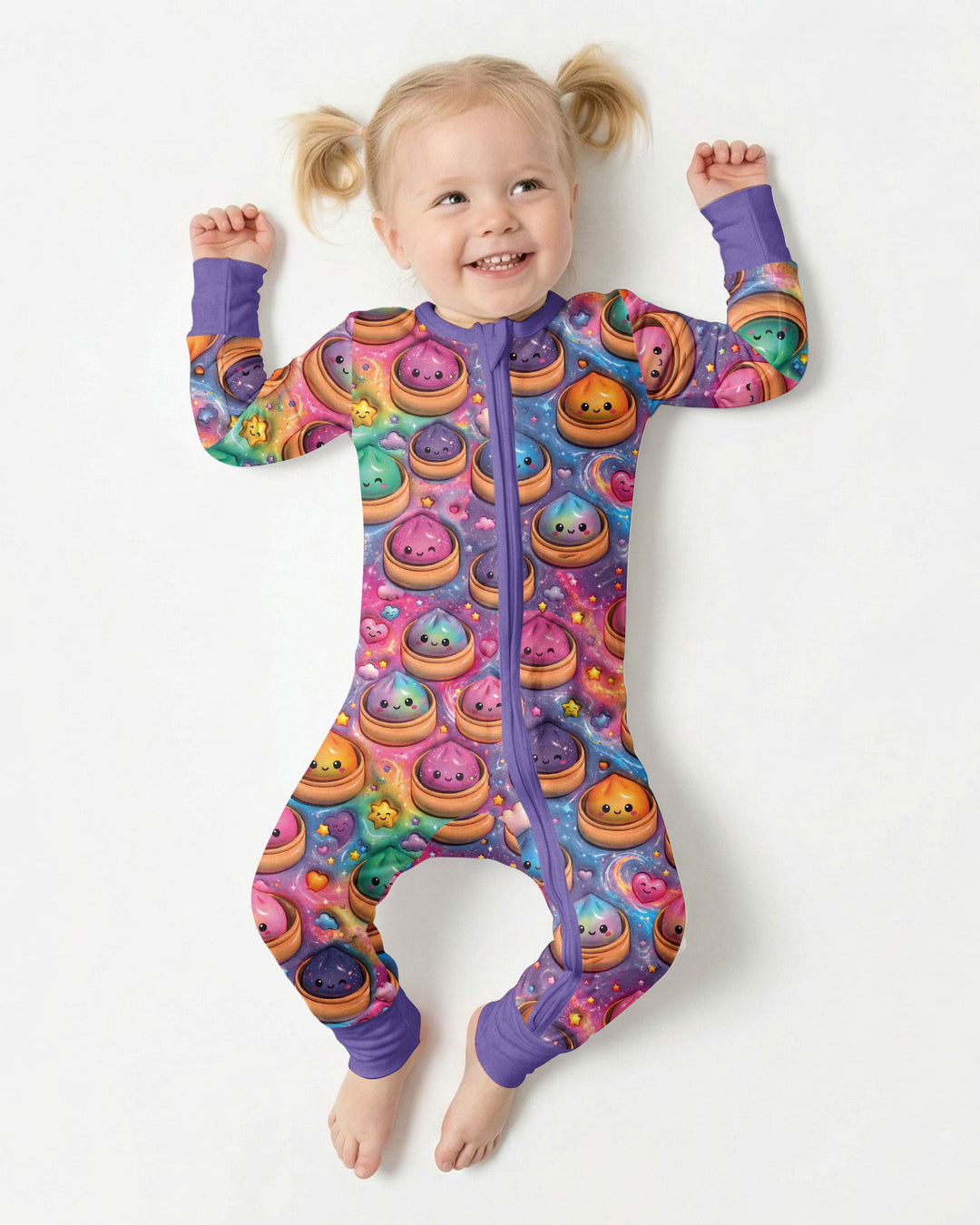 Kawaii Glitter Dumpling Bamboo Convertible Zippy