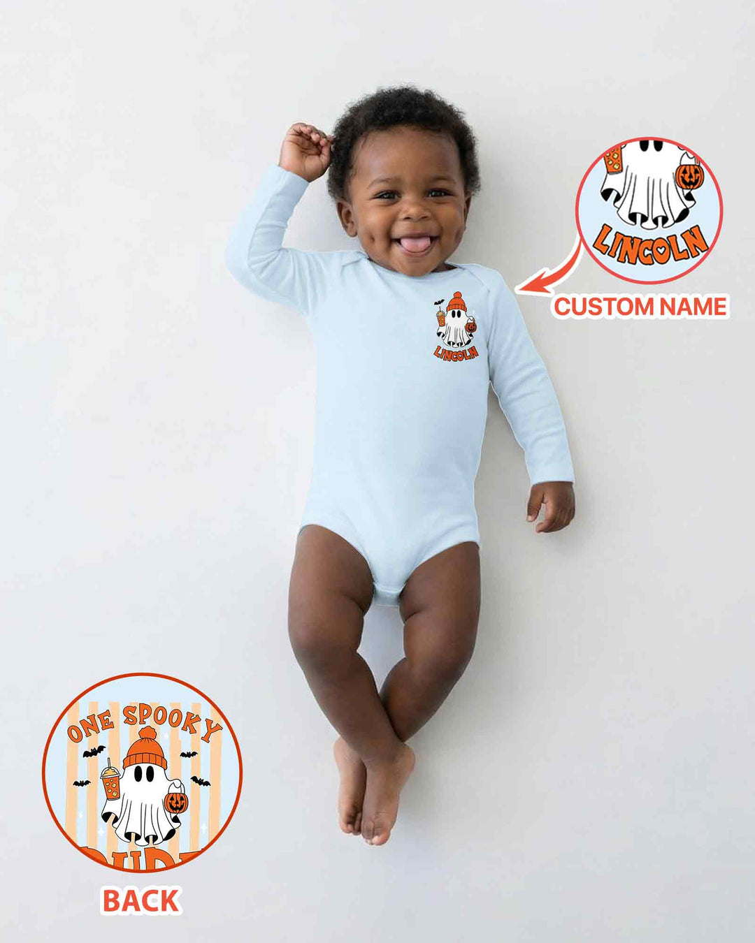 Personalized One Spooky Dude Halloween Baby Birthday Halloween Bamboo Bodysuit