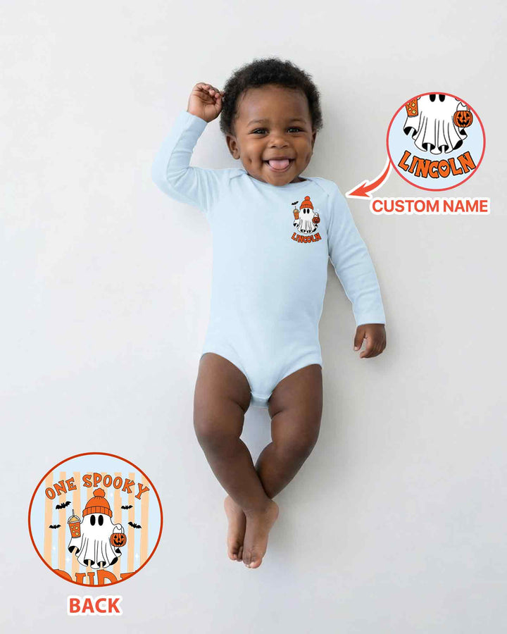 Personalized One Spooky Dude Halloween Baby Birthday Halloween Bamboo Bodysuit