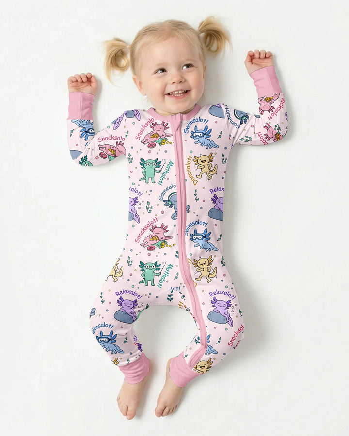 A Lotta Axolotls Bamboo Convertible Zippy