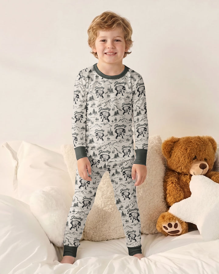 Template Bamboo Two Piece Long Sleeve Pyjamas Set