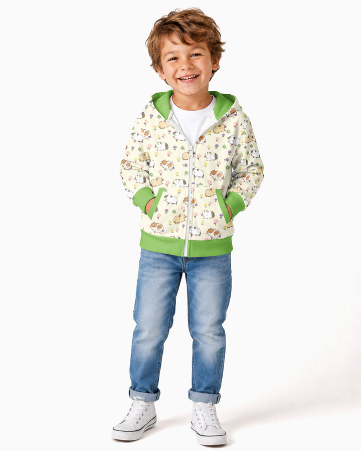 Guinea Pig Garden Bamboo Zip Hoodie