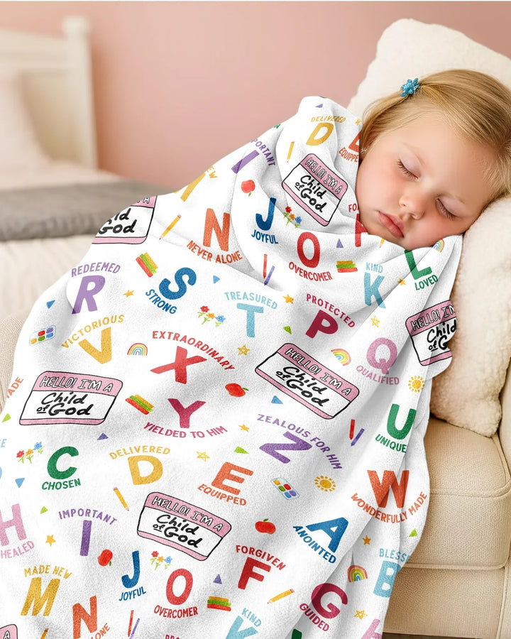 I'm A Child Of God ABCs Bamboo Blanket