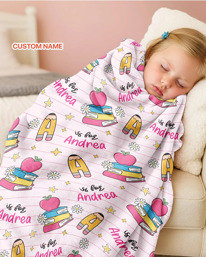 First Day of School Bamboo Blanket