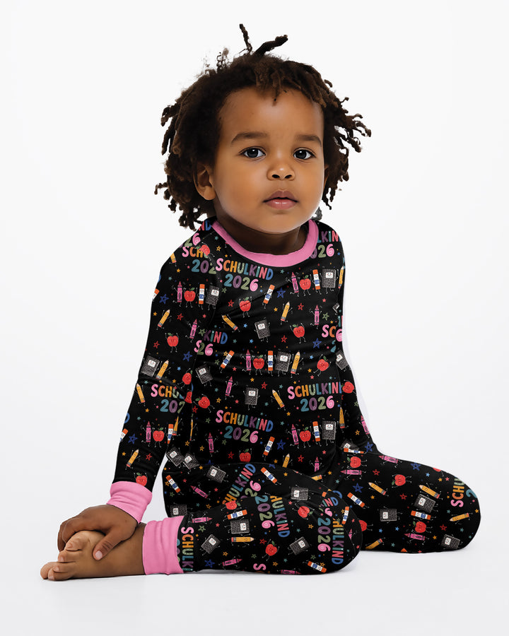 First Day Fun 2026 Bamboo Two Piece Long Sleeve Pajama Set