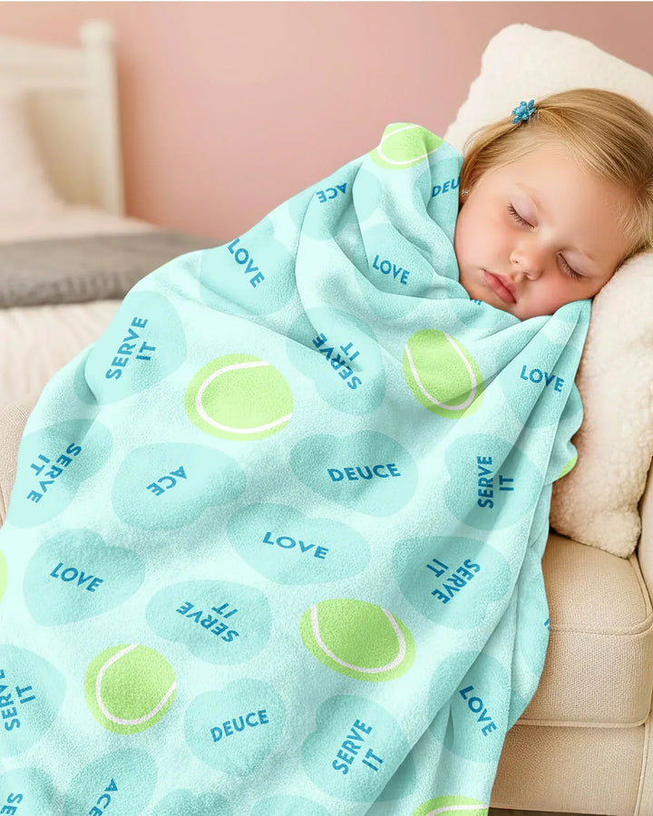 Tennis with Love Bamboo Blanket