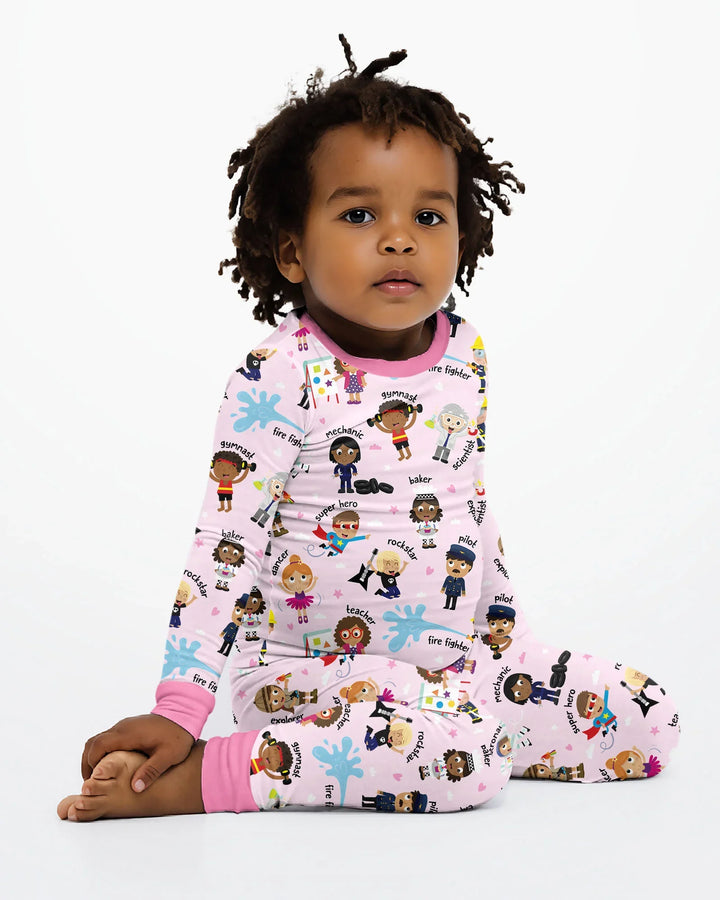 When I Grow Up Bamboo Two Piece Long Sleeve Pajama Set