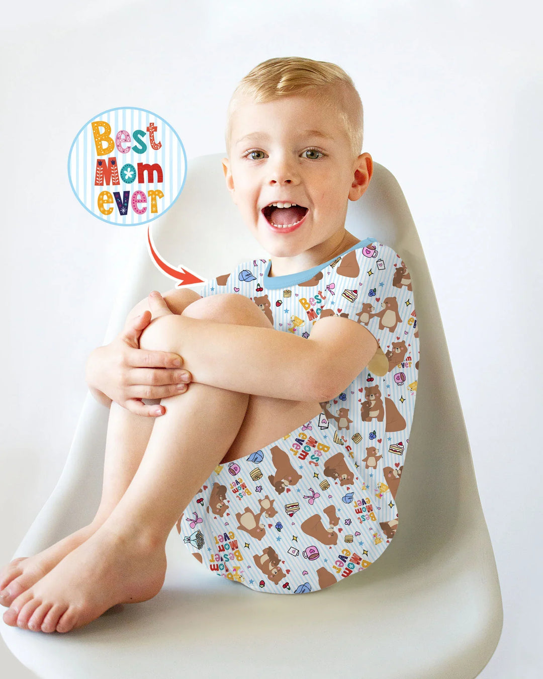 Best Mama Bear Ever Family Matching Bamboo Two Piece Short Sleeve Shorts Pajama Set