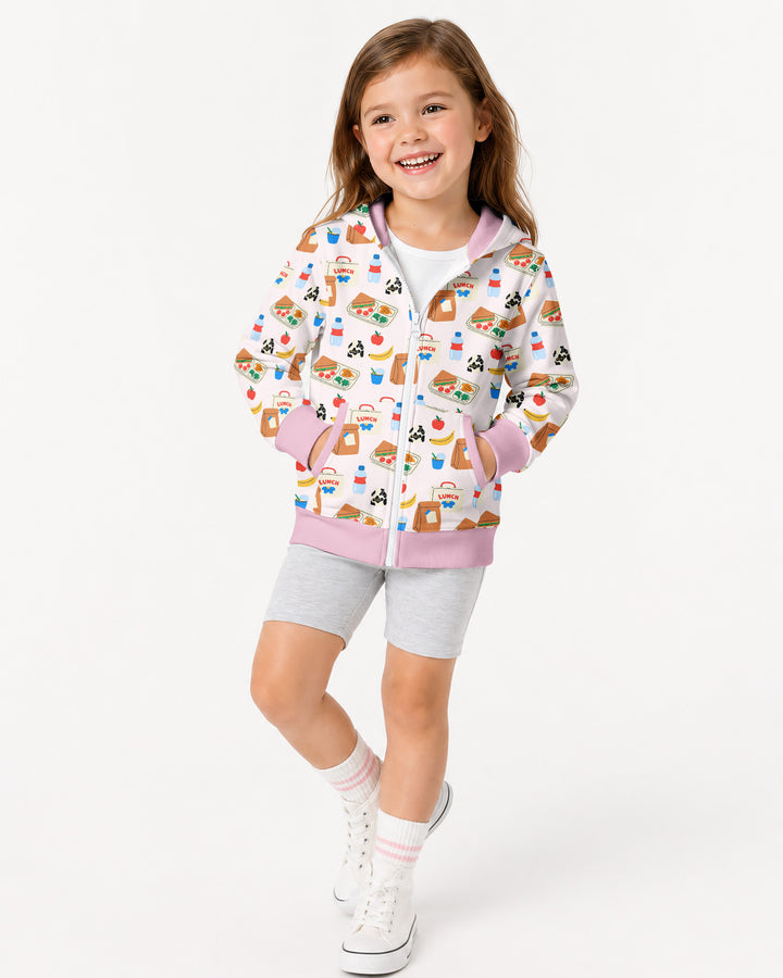 Happy School Lunch Bamboo Zip Hoodie