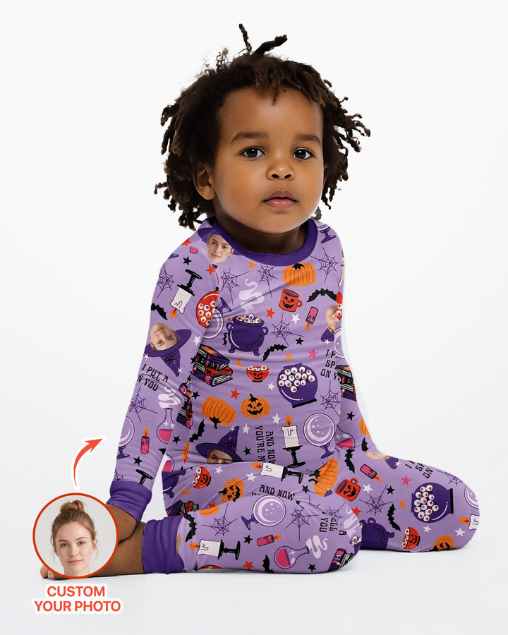 Halloween Little Witch Bamboo Two Piece Long Sleeve Pajama Set