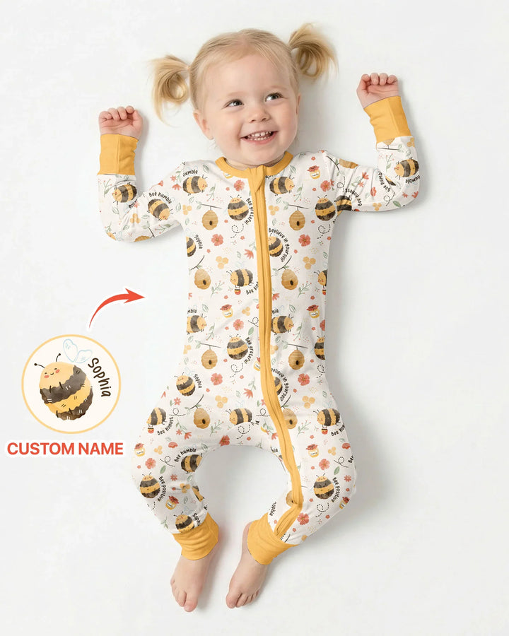 Bee Kind Custom Name Bamboo Convertible Zippy