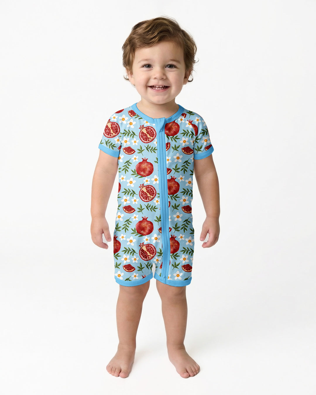 Pomegranate Garden Joy Family Matching Bamboo Shorty Zippy