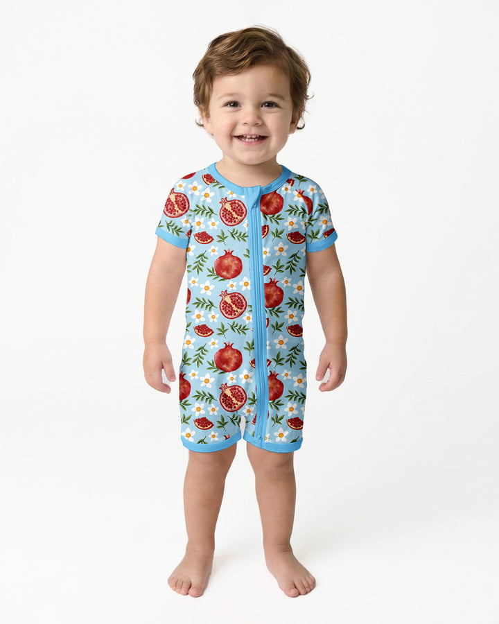 Pomegranate Garden Joy Family Matching Bamboo Shorty Zippy