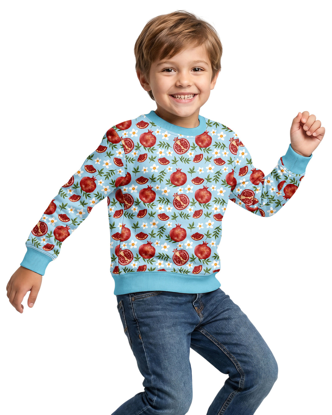 Pomegranate Garden Joy Family Matching Bamboo Crewneck Sweatshirt