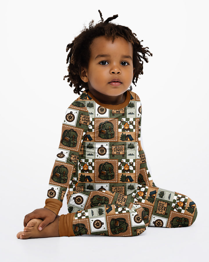Template Bamboo Two Piece Long Sleeve Pyjamas Set