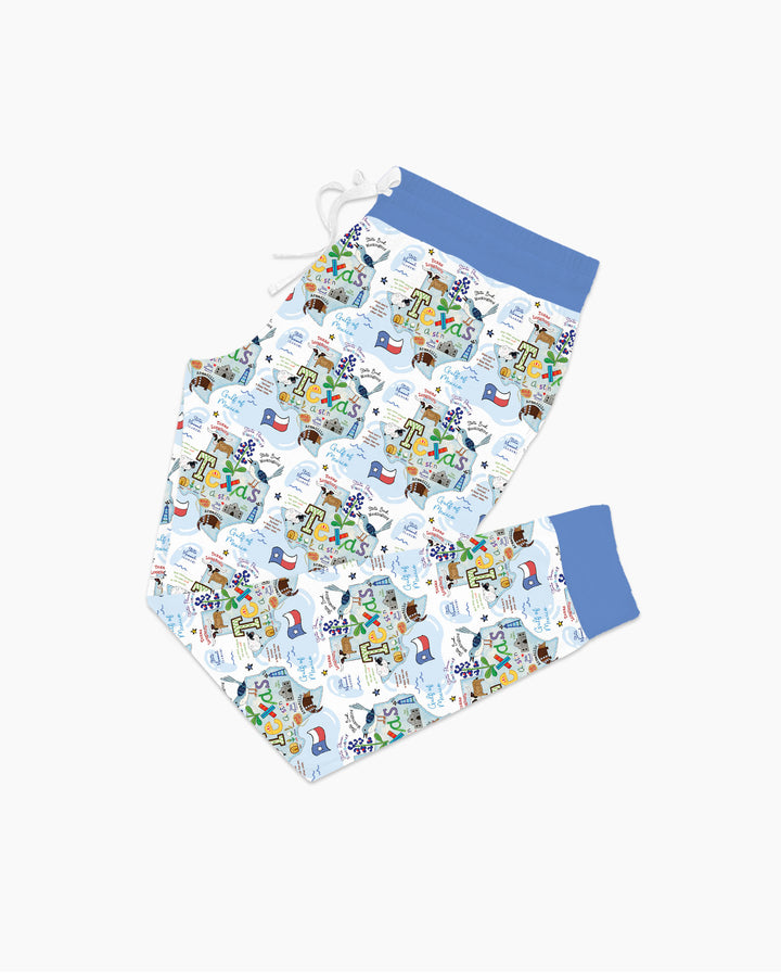 Texas Map Family Matching Bamboo Women Pajama Set