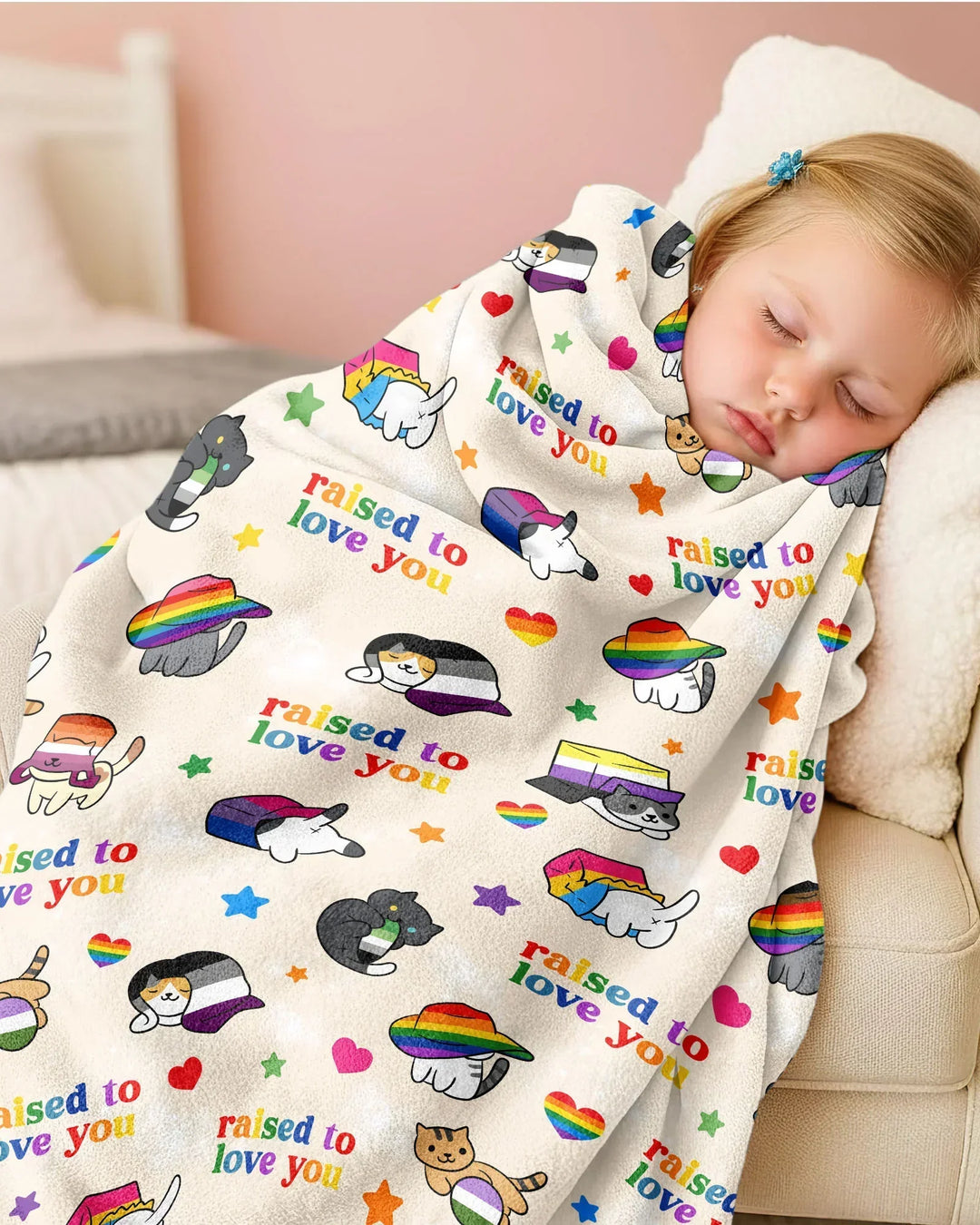 Rainbow Paws Family Matching Bamboo Blanket