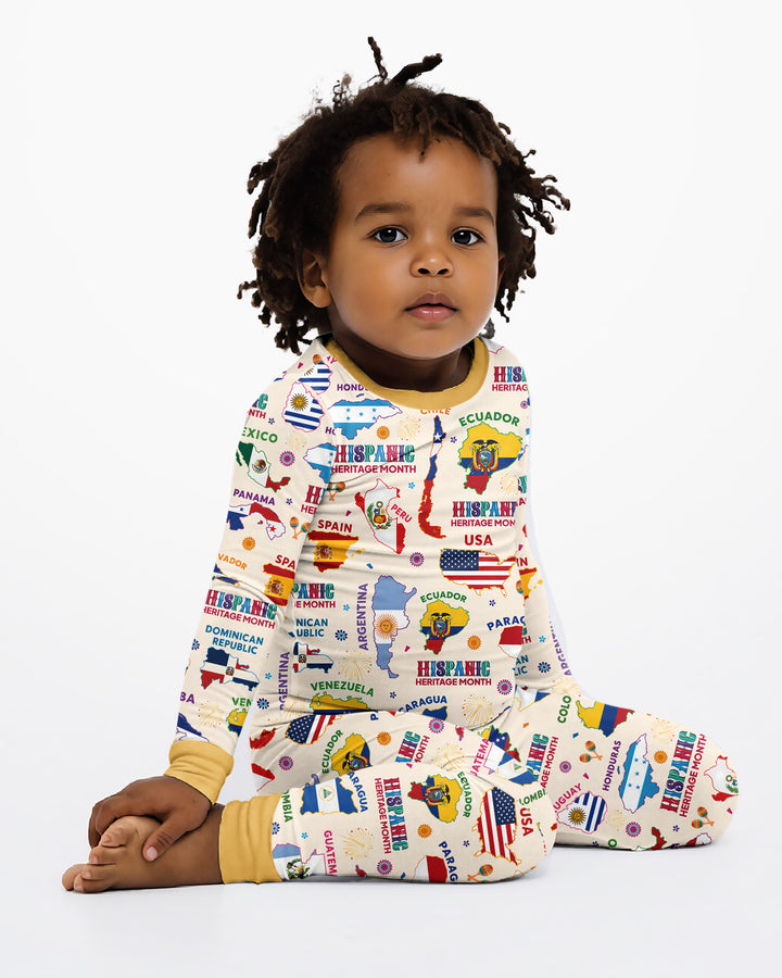 Template Bamboo Two Piece Long Sleeve Pyjamas Set