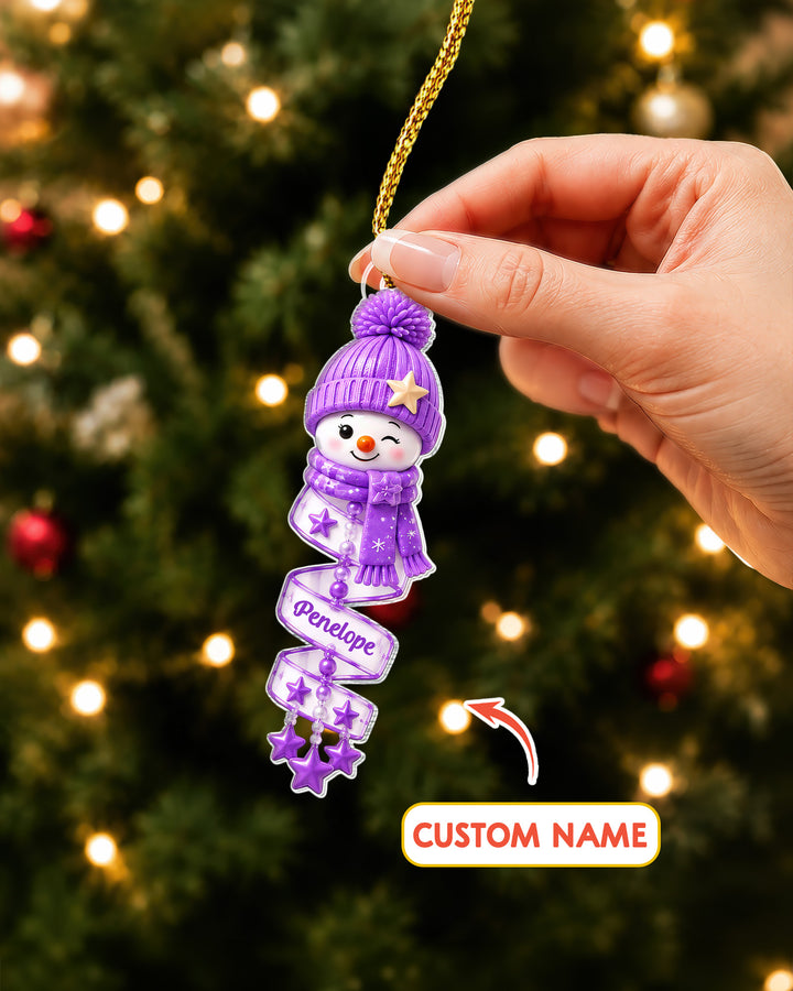 Snowman Christmas - Personalized Acrylic Ornament