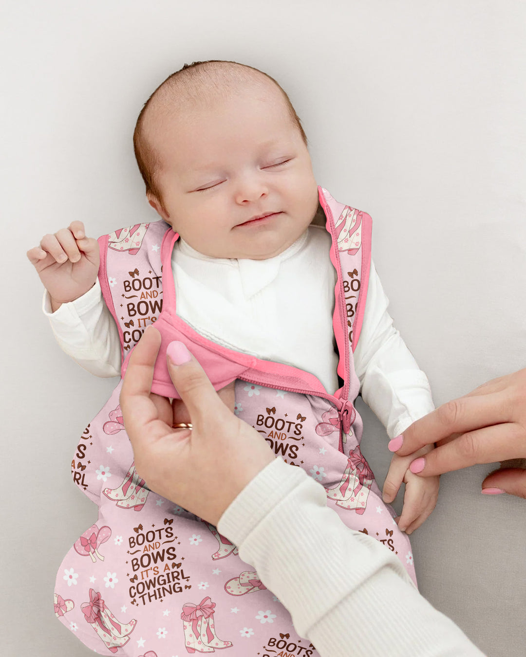 Western Cowgirl Boots And Bows Bamboo Sleep Bag