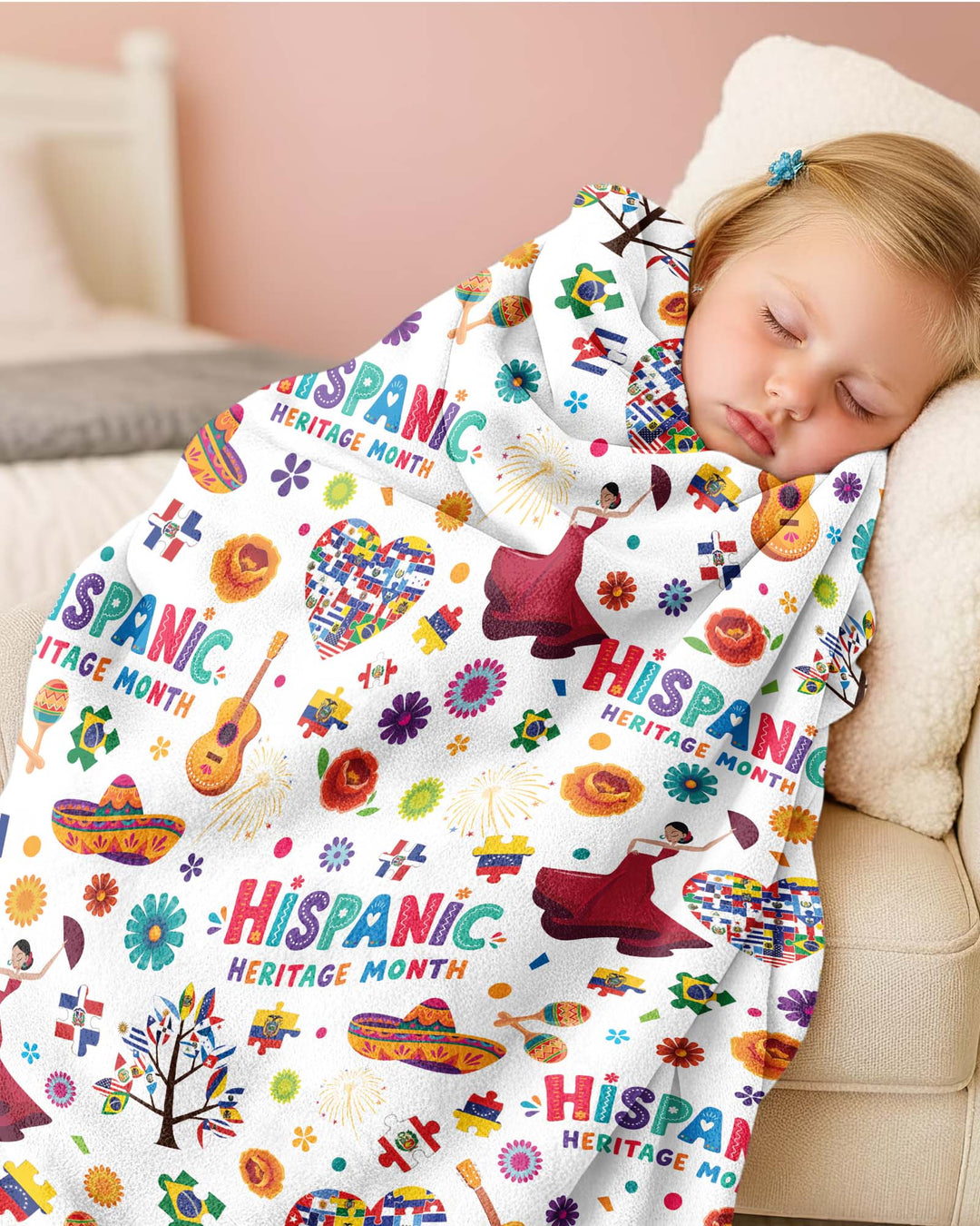 Fiesta Hispanic Heritage Month Bamboo Blanket