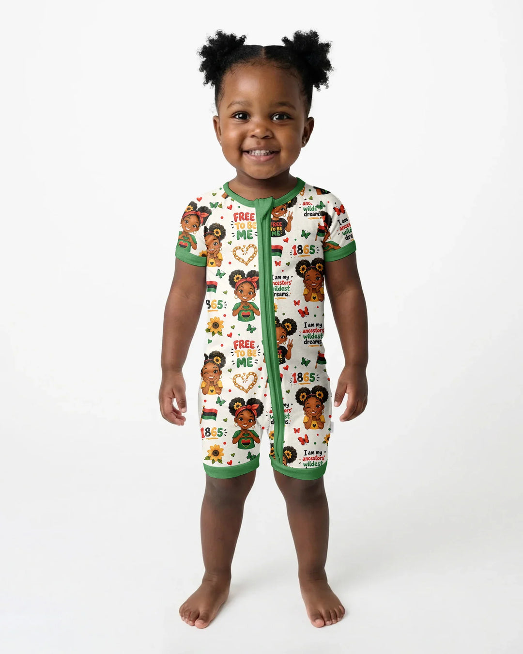 Juneteenth I am My Ancestors' Wildest Dream Bamboo Shorty Zippy