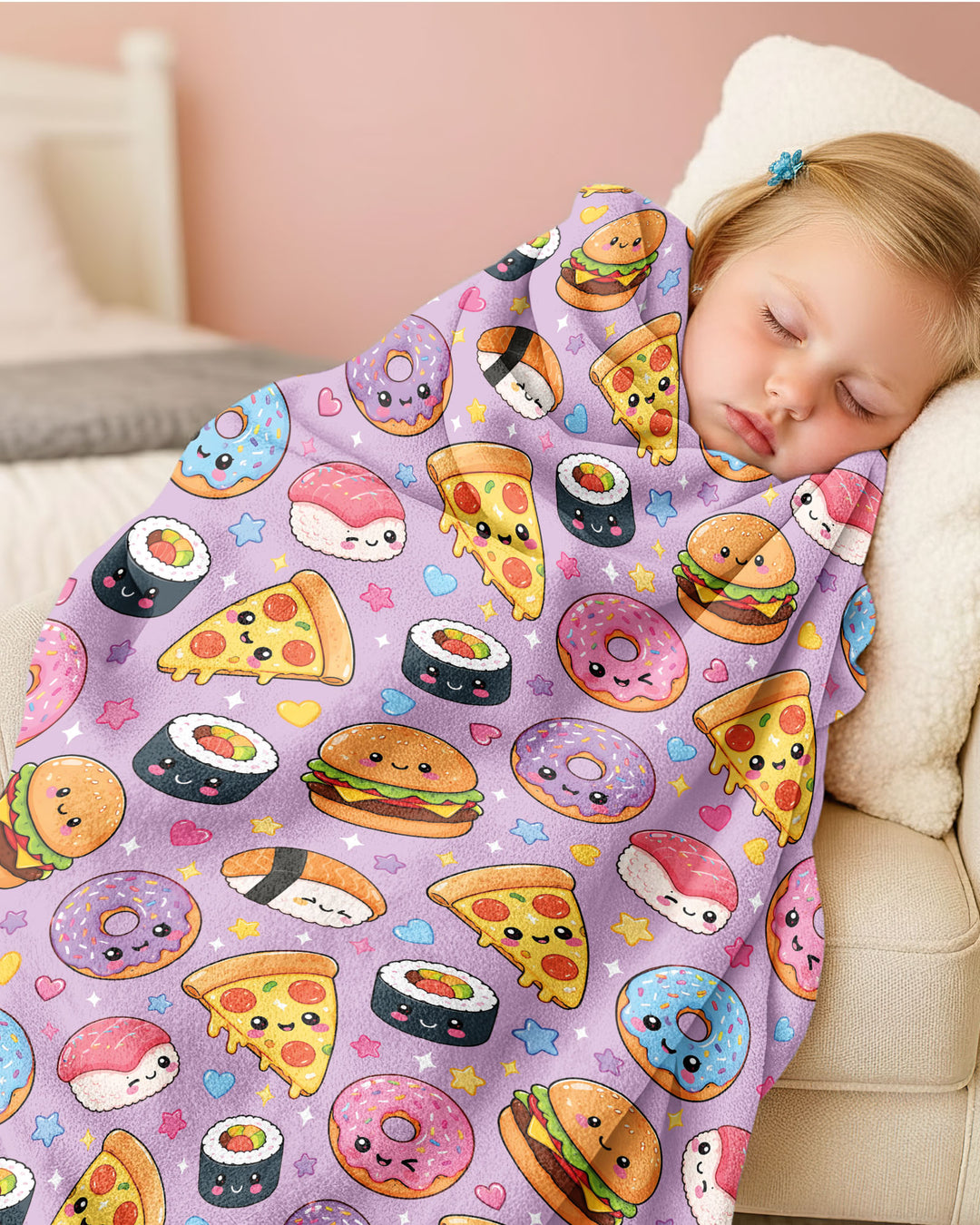 Kawaii Snack Party Bamboo Blanket