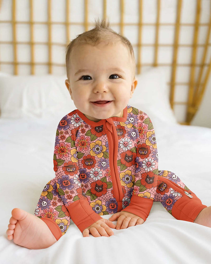 70s Halloween Floral Bamboo Convertible Zippy