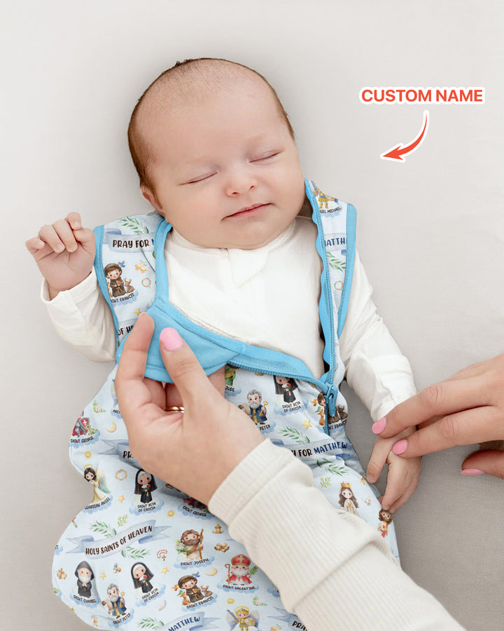 Holy Saints of Heaven Custom Name Bamboo Sleep Bag