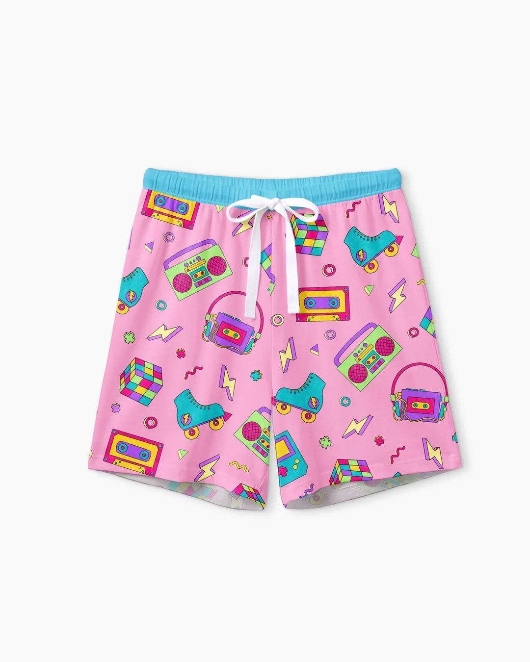 80s Retro Neon Bamboo Women Short Sleeve Short Pajama Set