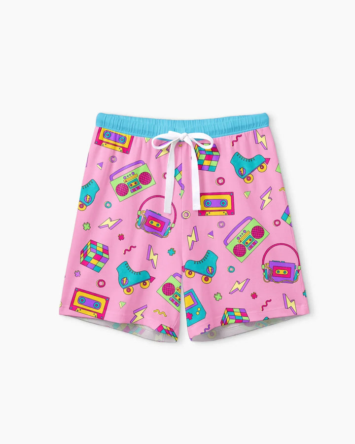 80s Retro Neon Bamboo Women Short Sleeve Short Pajama Set
