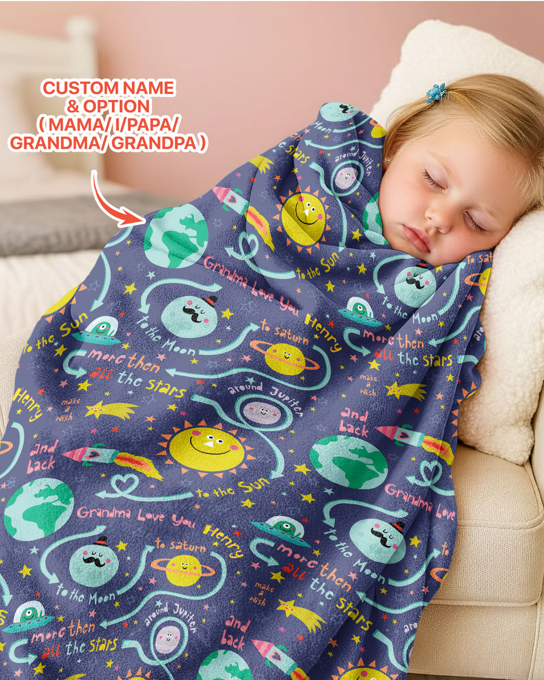 Love to the Moon and Back  Bamboo Blanket