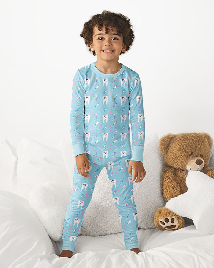 Template Bamboo Two Piece Long Sleeve Pyjamas Set