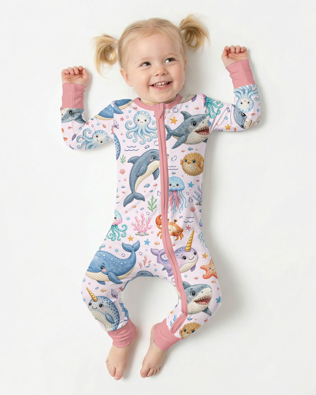 Cute Ocean Animals Bamboo Convertible Zippy