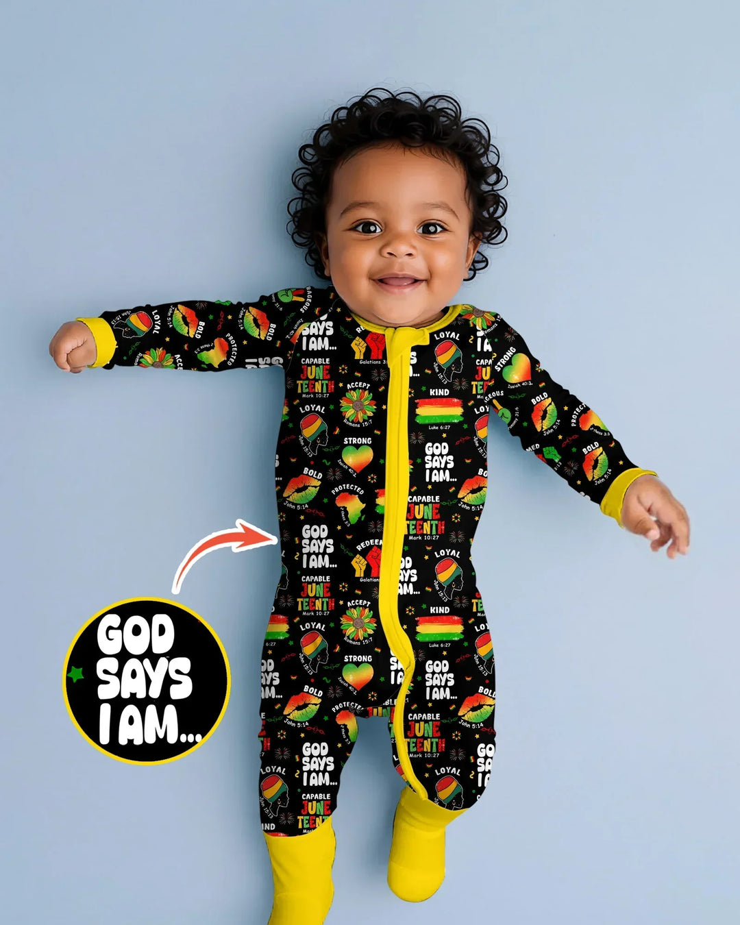 God Says I Am Juneteenth Blessings Bamboo Convertible Zippy