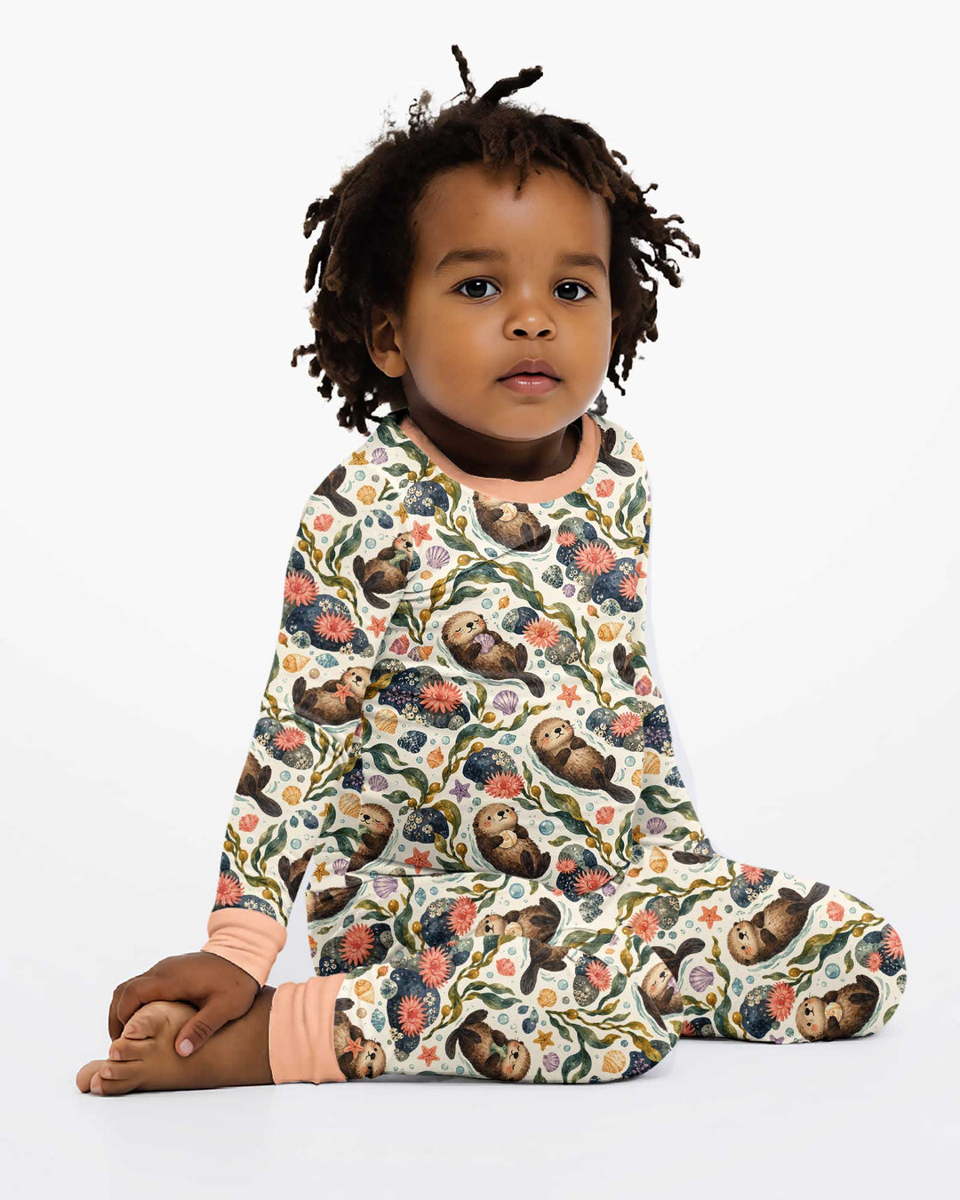 Otterly Dreamy Bamboo Two Piece Long Sleeve Pajama Set