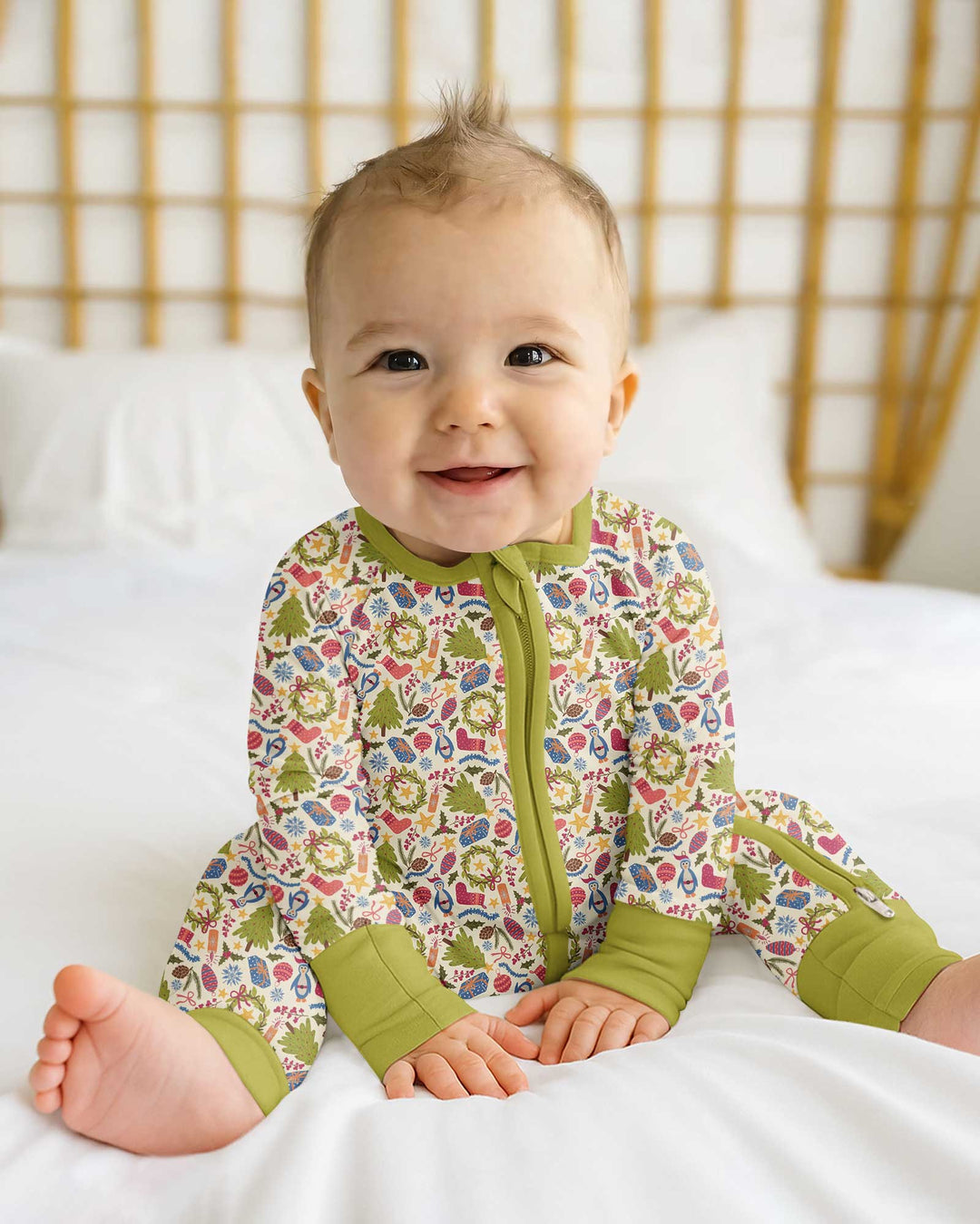 All Over Christmas Fun Bamboo Convertible Zippy